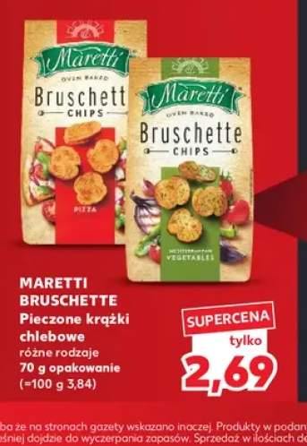 Pieczone krążki chlebowe Maretti Bruschette Chips Pizza +1 wariant