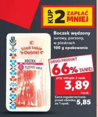 Boczek wędzony surowy w plastrach Stąd takie Dobre! +1 wariant