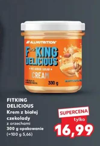 Krem z białej czekolady z orzechami Fitking Delicious