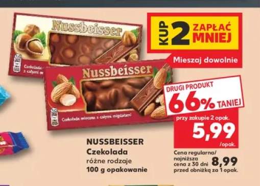 Czekolada mleczna z całymi orzechami laskowymi Nussbeisser +1 wariant