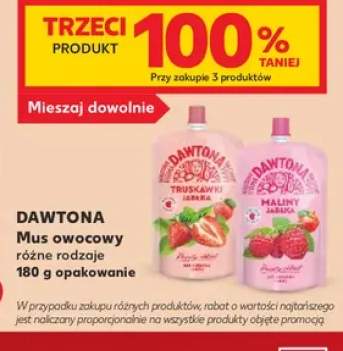 Mus owocowy Dawtona truskawka jabłko +1 wariant