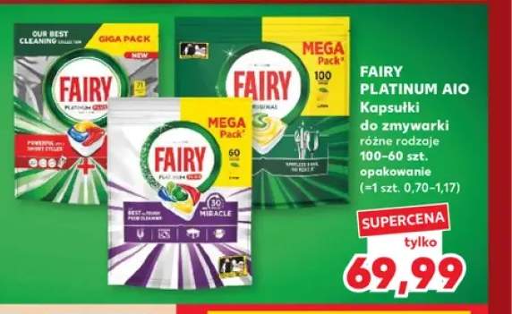 Kapsułki do zmywarki Fairy Platinum AIO