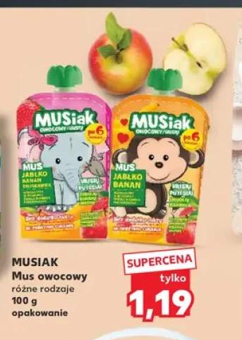 Mus owocowy jabłko banan truskawka Musiak +1 wariant