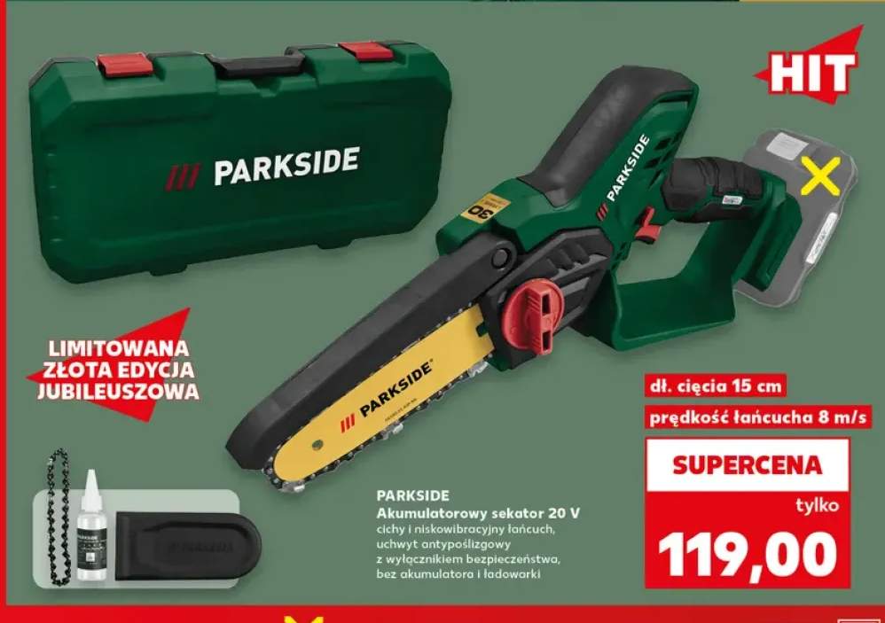 Akumulatorowy sekator Parkside