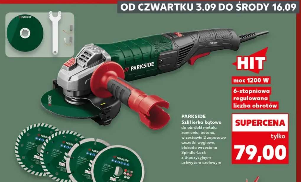 Szlifierka kątowa Parkside