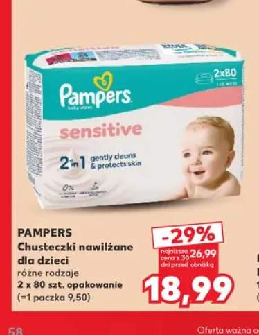 Chusteczki nawilżane dla dzieci Sensitive Pampers 2-pak