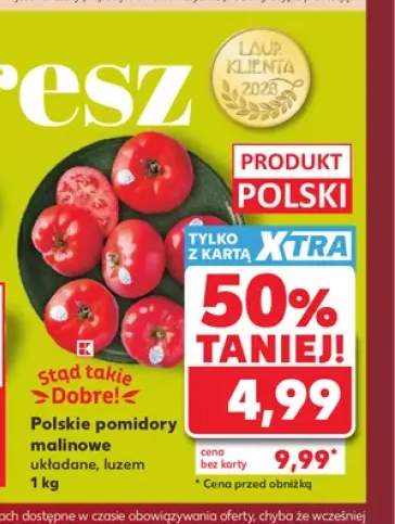 Pomidory malinowe polskie układane