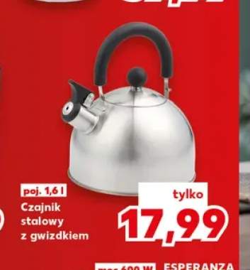 Czajnik stalowy z gwizdkiem 1,6 l