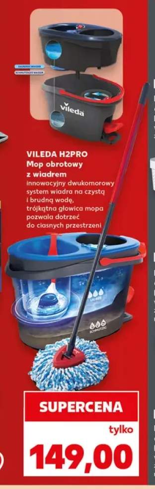 Mop obrotowy z wiadrem Vileda H2Pro