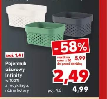 Pojemnik ażurowy Infinity Curver 1,4 l +1 wariant