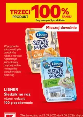 Śledzik na raz w sosie grzybowym z kurkami Lisner +1 wariant