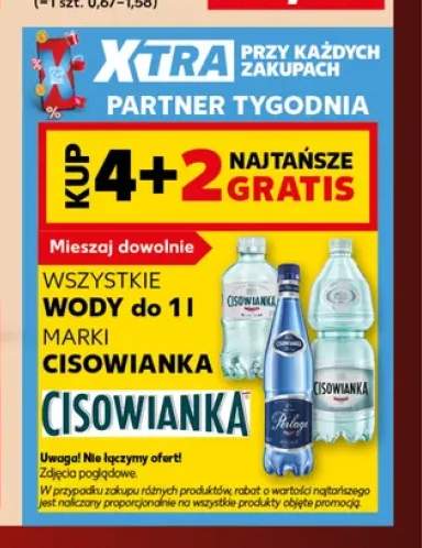 Wody do 1 l marki Cisowianka +3 warianty