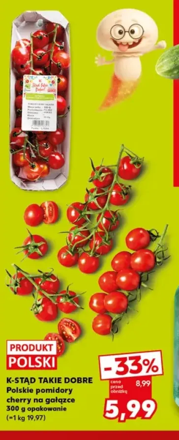 Pomidory cherry polskie na gałązce K-Stąd Takie Dobre