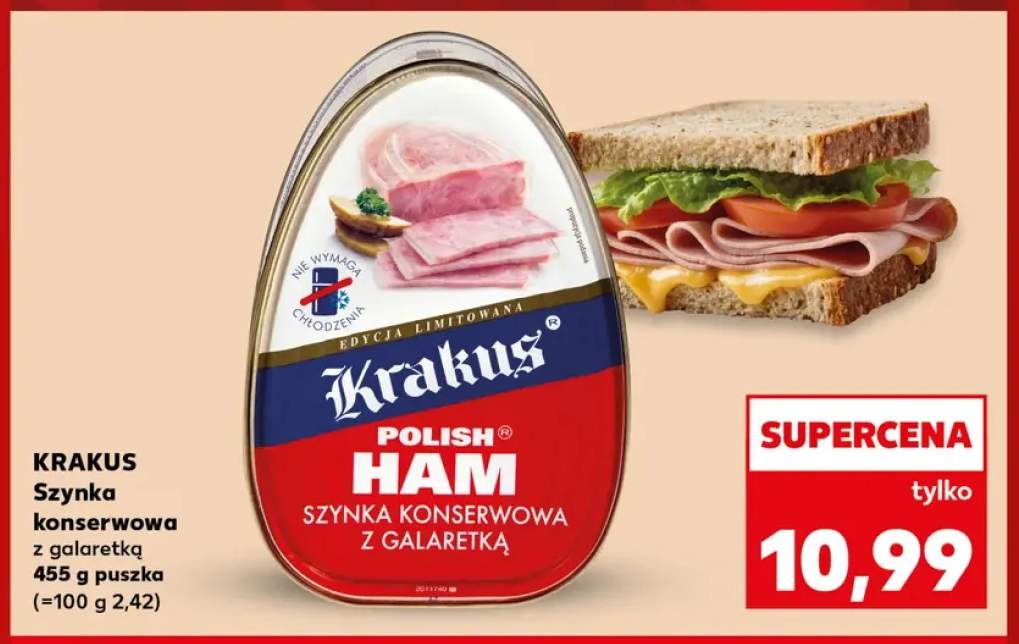 Szynka konserwowa z galaretką Krakus