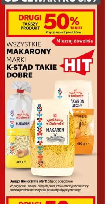 Makarony marki K-Stąd Takie Dobre +2 warianty