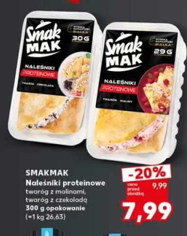 Naleśniki proteinowe twaróg z malinami Smakmak +1 wariant