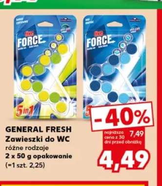 Zawieszki do WC Five Force morski 2-pak General Fresh +1 wariant