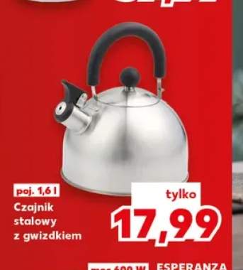 Czajnik stalowy z gwizdkiem
