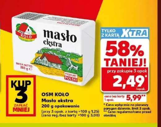 Masło ekstra OSM Koło