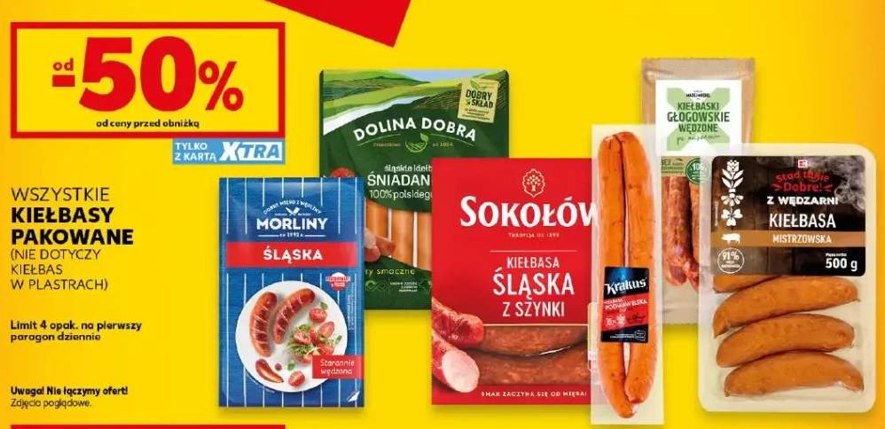 Kiełbasy pakowane +6 wariantów