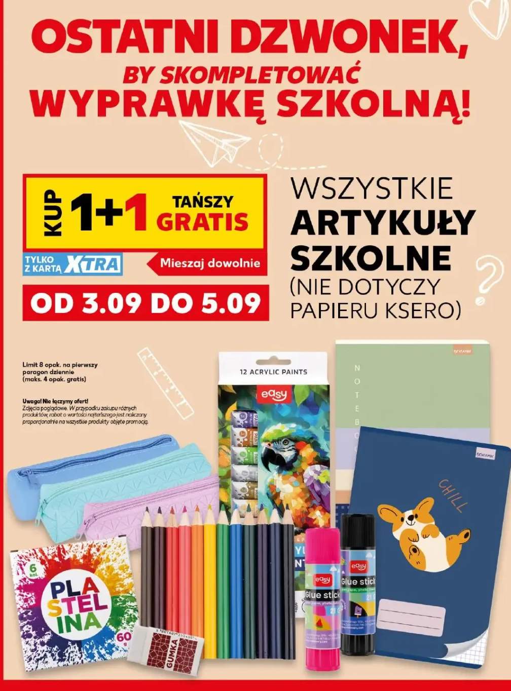 Artykuły szkolne (nie dotyczy papieru ksero)