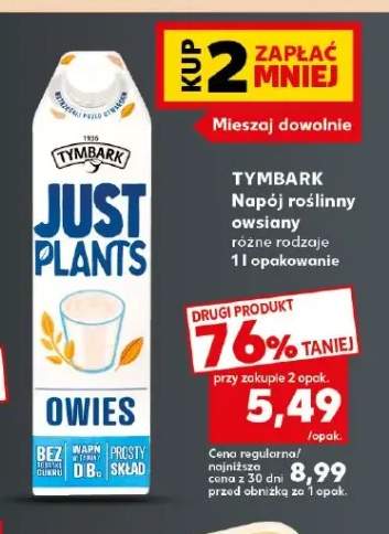 Napój roślinny owsiany Just Plants Tymbark