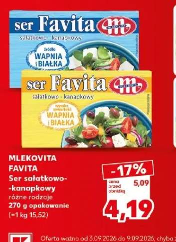 Ser sałatkowo-kanapkowy Favita Mlekovita