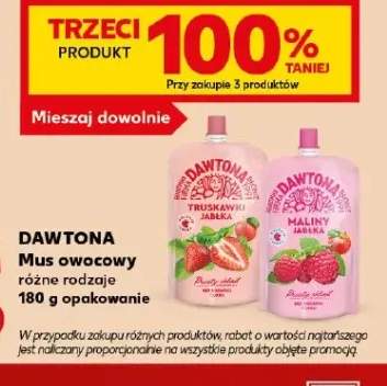 Mus owocowy Dawtona truskawki jabłka +1 wariant