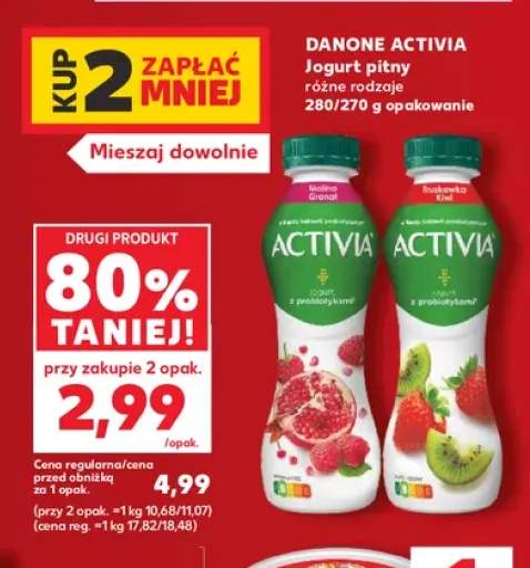 Jogurt pitny Activia malina granat +1 wariant
