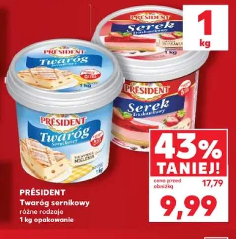 Twaróg sernikowy Président +1 wariant