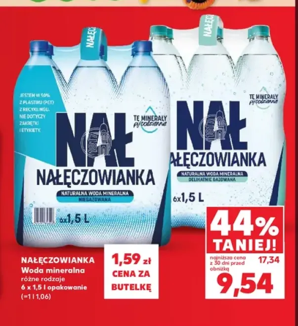 Woda mineralna niegazowana Nałęczowianka 6-pak +1 wariant