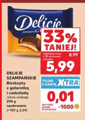 Biszkopty z galaretką i czekoladą Delicje Szampańskie