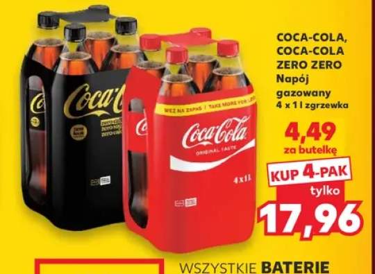 Napój gazowany Coca-Cola 4-pak +1 wariant