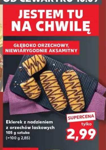 Eklerek z nadzieniem z orzechów laskowych
