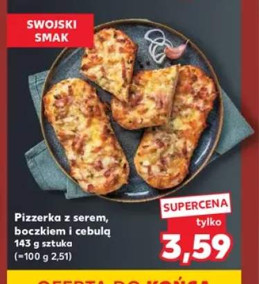 Pizzerka z serem boczkiem i cebulą
