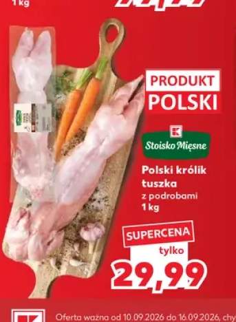Polski królik tuszka z podrobami Stoisko Mięsne
