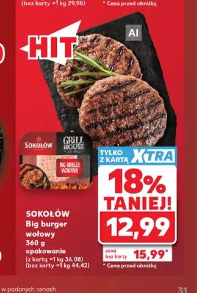 Big burger wołowy Sokołów