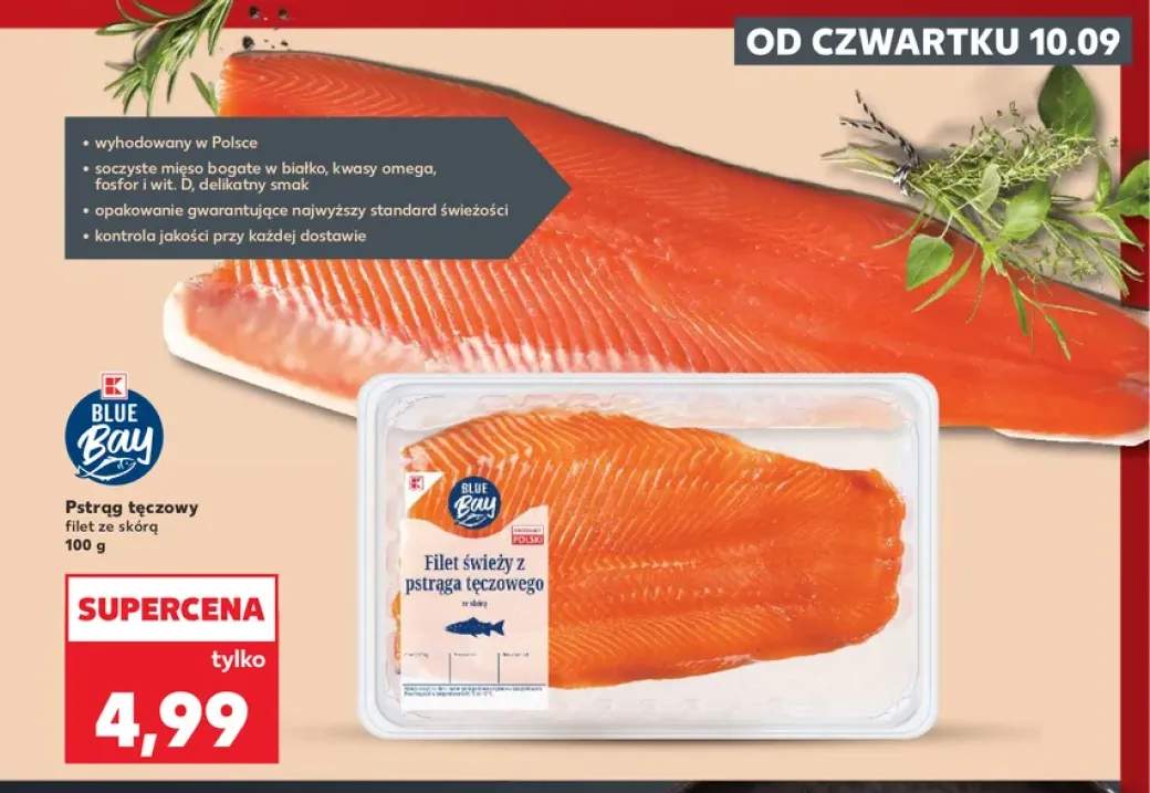 Pstrąg tęczowy filet ze skórą Blue Bay