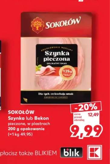 Szynka pieczona w plastrach Sokołów +1 wariant