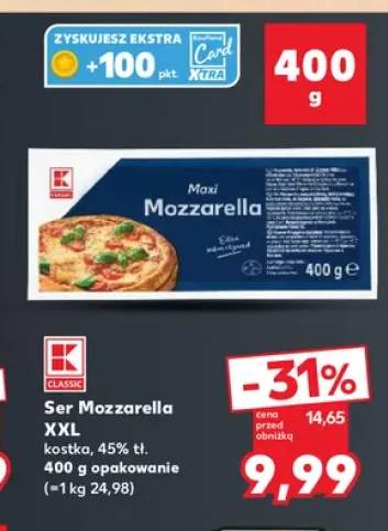 Ser mozzarella XXL w kostce K-Classic