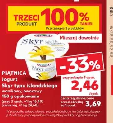 Jogurt Skyr typu islandzkiego waniliowy Piątnica +1 wariant