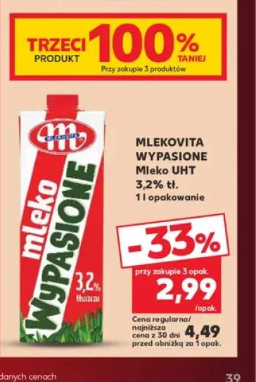 Mleko UHT Wypasione Mlekovita 3,2%