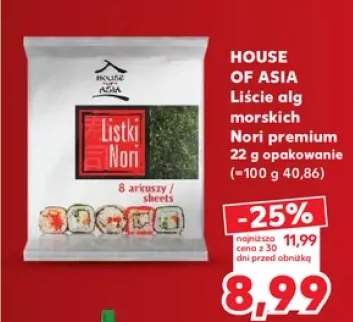 Liście alg morskich Nori premium House of Asia