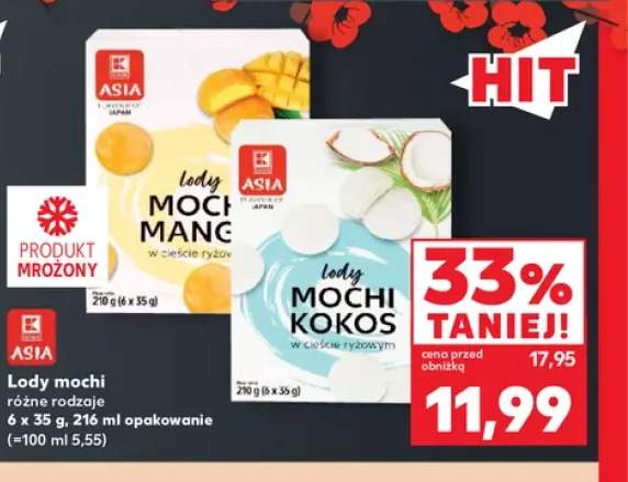 Lody mochi mango Asia +1 wariant