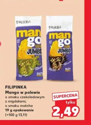 Mango w polewie o smaku czekoladowym z migdałami Filipinka +1 wariant