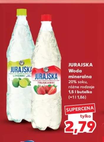 Woda mineralna 20% soku Jurajska limonka +1 wariant