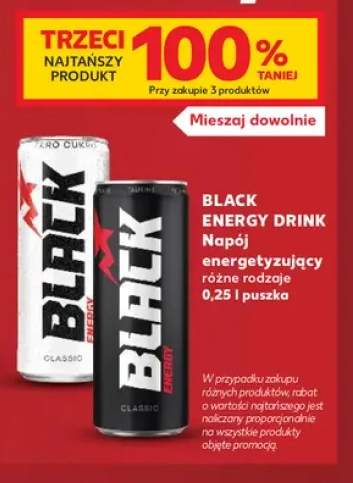 Napój energetyzujący Black Energy Classic Zero Cukru +1 wariant