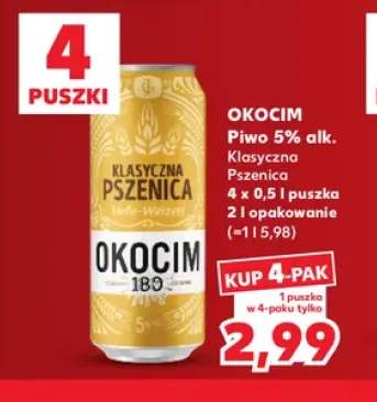 Piwo Okocim Klasyczna Pszenica 4-pak 500 ml