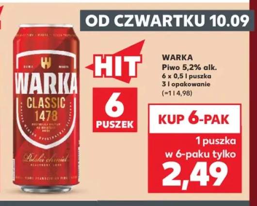Piwo Warka Classic 6-pak