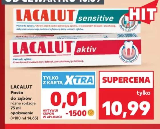Pasta do zębów Sensitive Lacalut +1 wariant